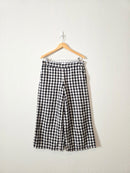 Loft Checkered Wide Leg Pants (M)