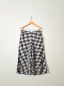 Loft Checkered Wide Leg Pants (M)