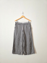Loft Checkered Wide Leg Pants (M)