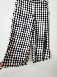Loft Checkered Wide Leg Pants (M)