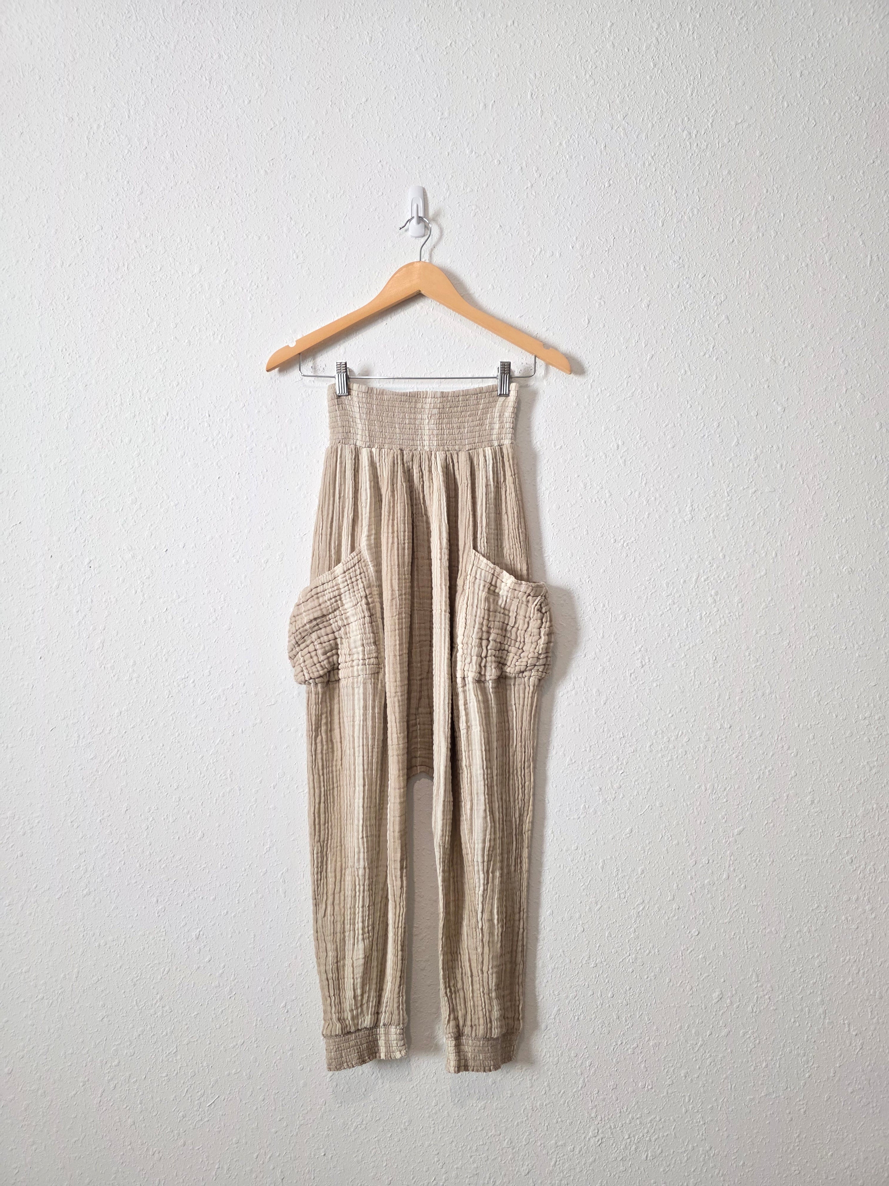 Free People Striped Baggy Pants (S)