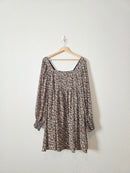 Floral Puff Sleeve Babydoll Dress (L)