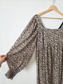 Floral Puff Sleeve Babydoll Dress (L)