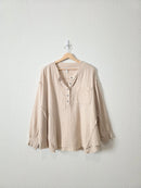 Zenana Oversized Gauze Top (S/M)