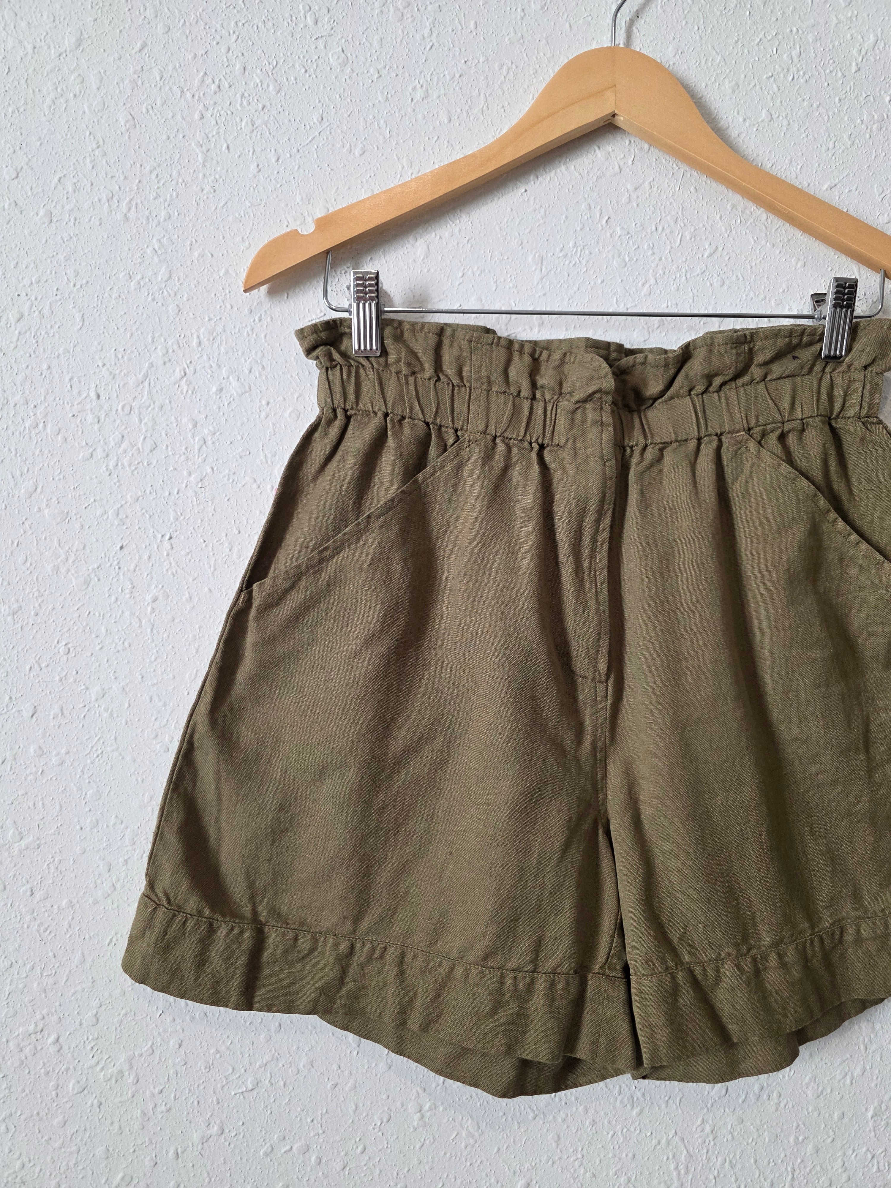 Able Olive Cotton Shorts (S)