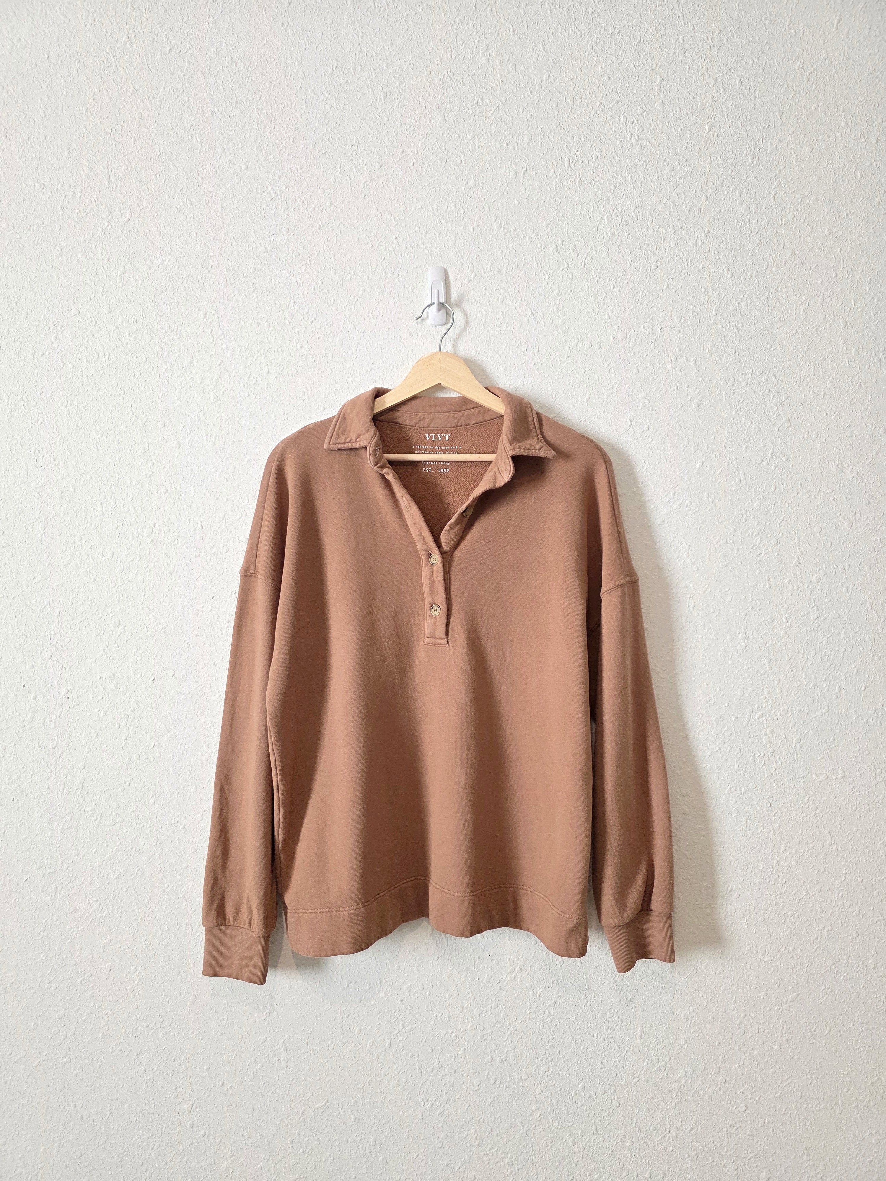 Brown Oversized Sweatshirt (XS)