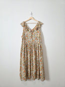 Floral Ruffle Midi Dress (2X)