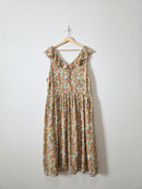 Floral Ruffle Midi Dress (2X)