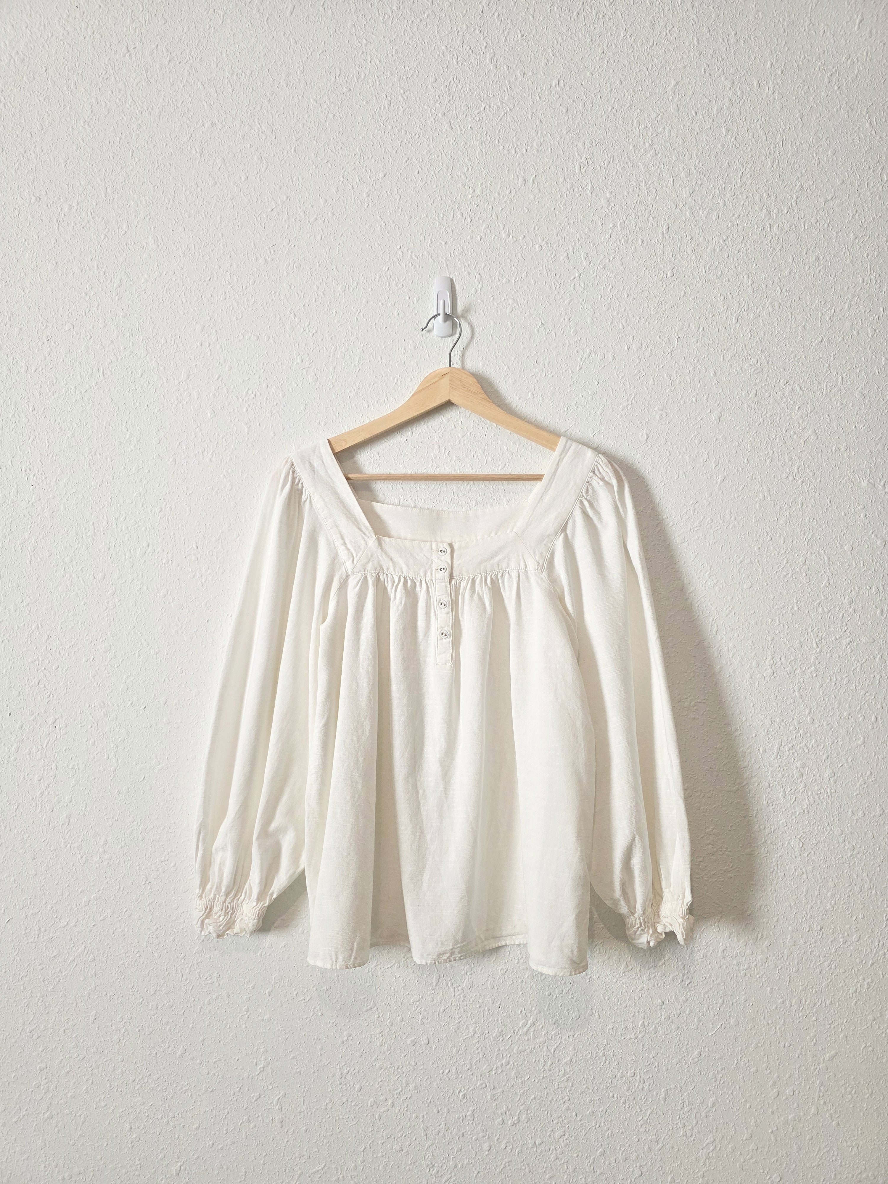 Puff Sleeve Square Neck Top (XS)