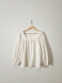 Puff Sleeve Square Neck Top (XS)
