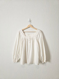 Puff Sleeve Square Neck Top (XS)