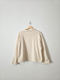 Madewell Ribbed Mockneck Top (M)