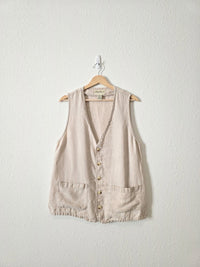 Vintage Eddie Bauer Linen Vest (M)