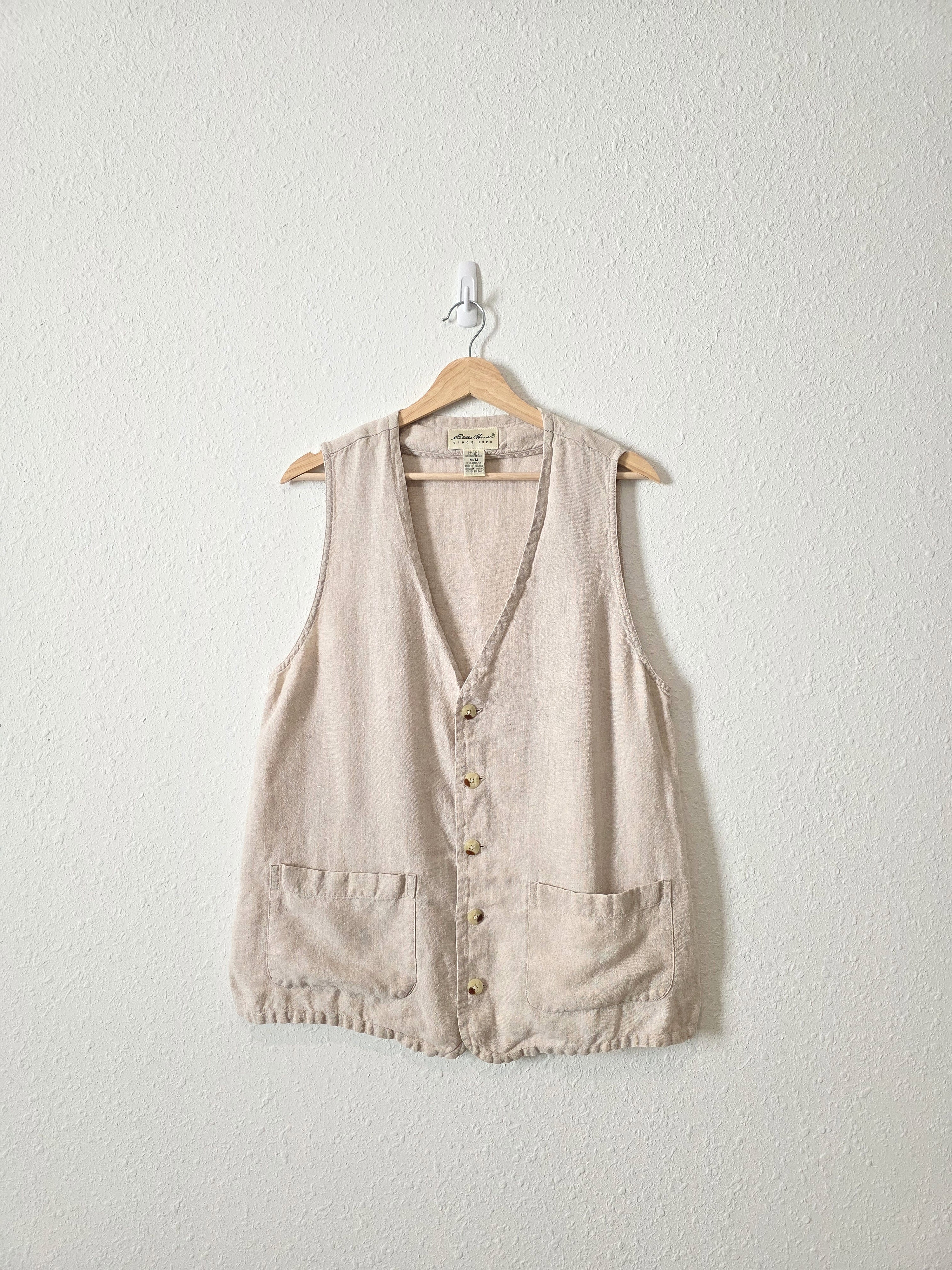 Vintage Eddie Bauer Linen Vest (M)