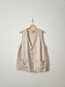 Vintage Eddie Bauer Linen Vest (M)