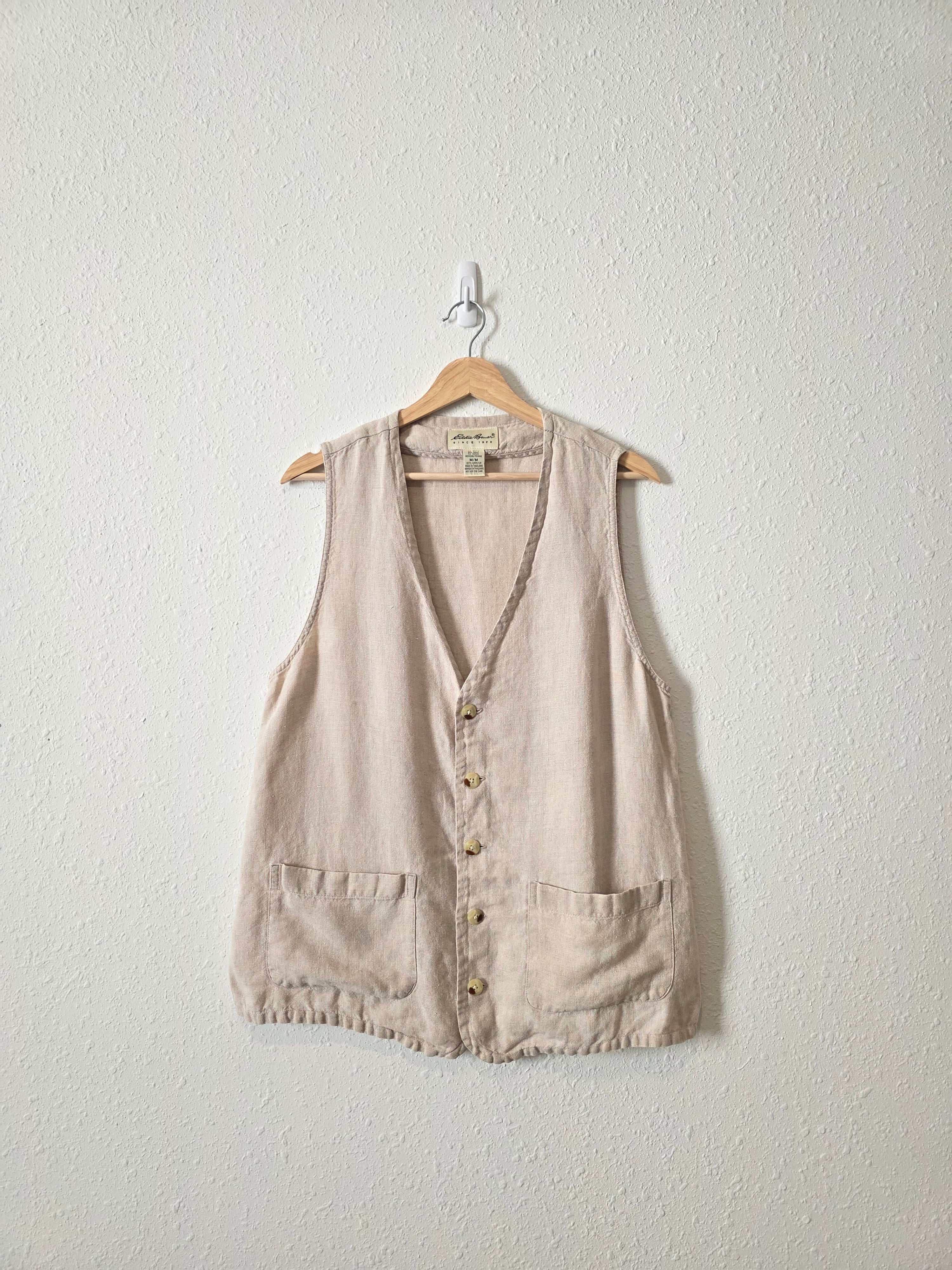 Vintage Eddie Bauer Linen Vest (M)