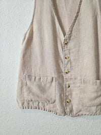 Vintage Eddie Bauer Linen Vest (M)