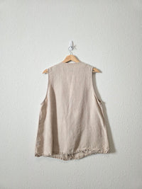 Vintage Eddie Bauer Linen Vest (M)