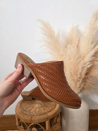 Brown Woven Mules (9.5)