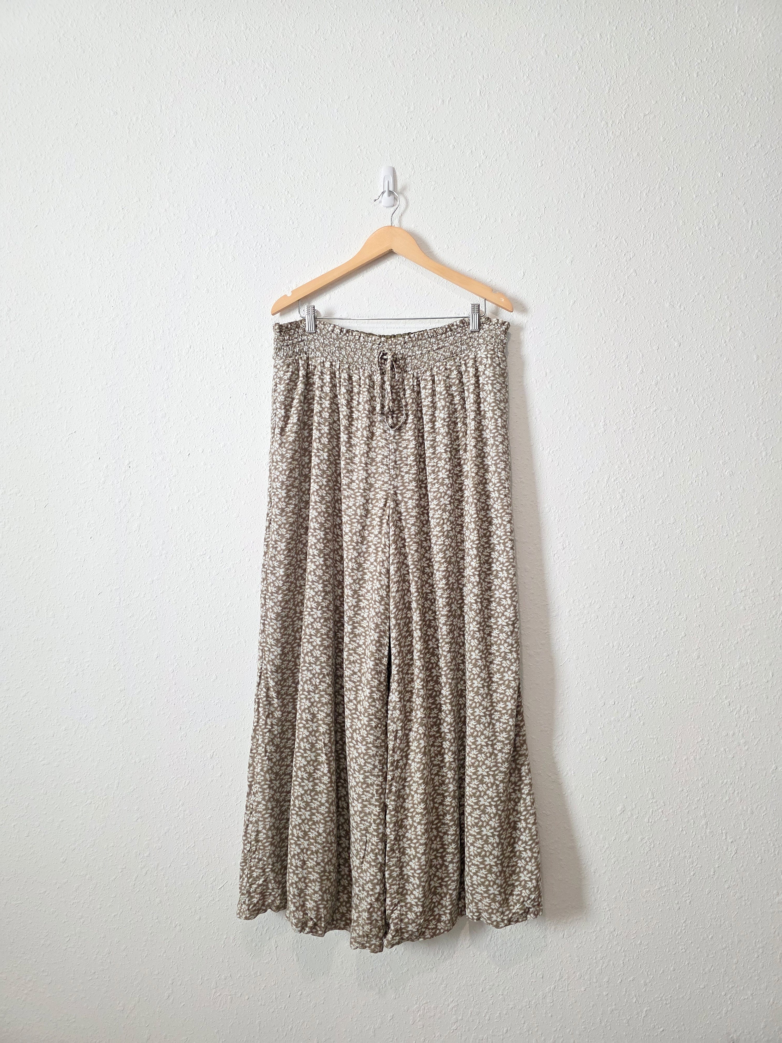 Floral Wide Leg Pants (XL)