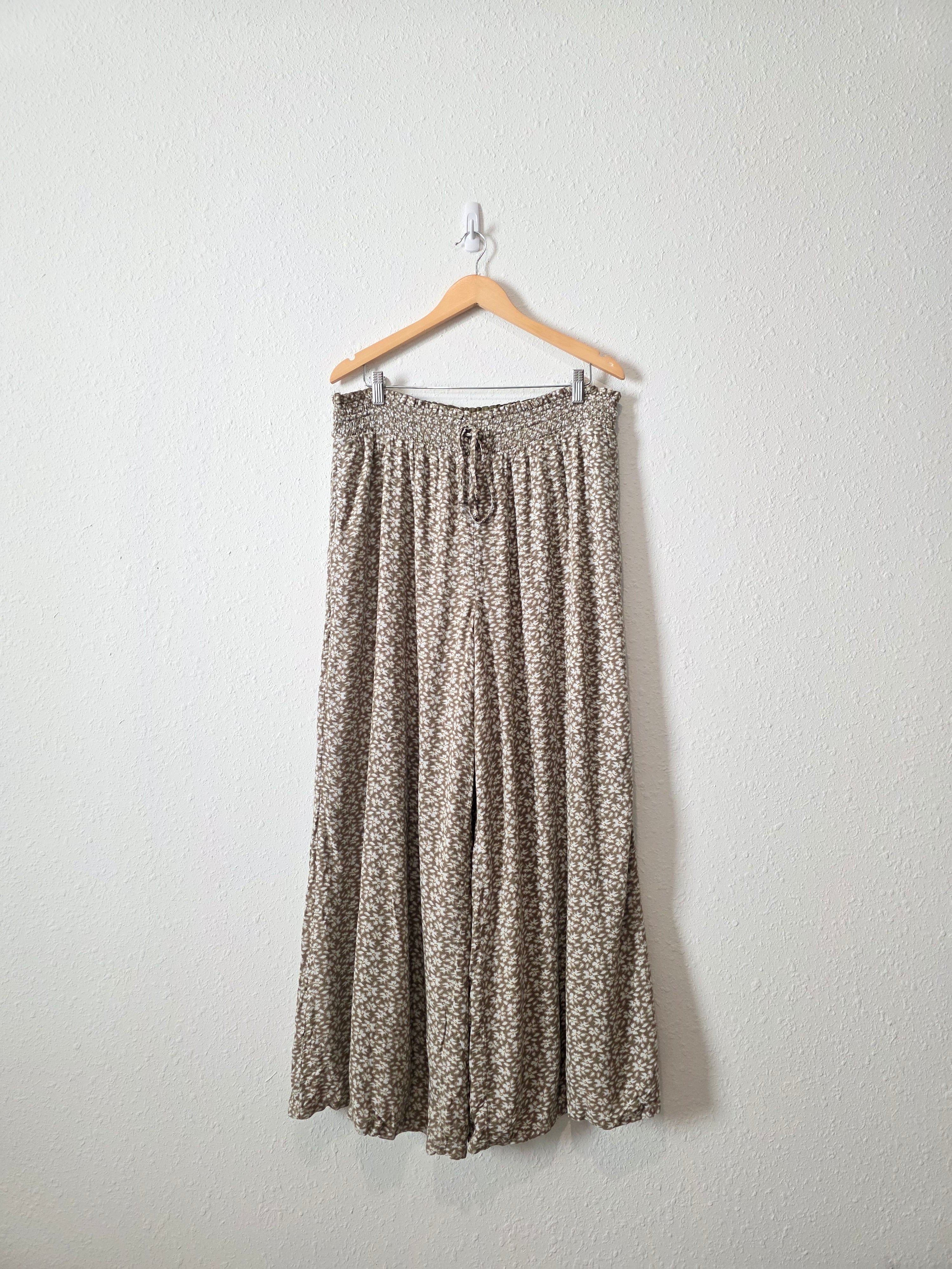 Floral Wide Leg Pants (XL)