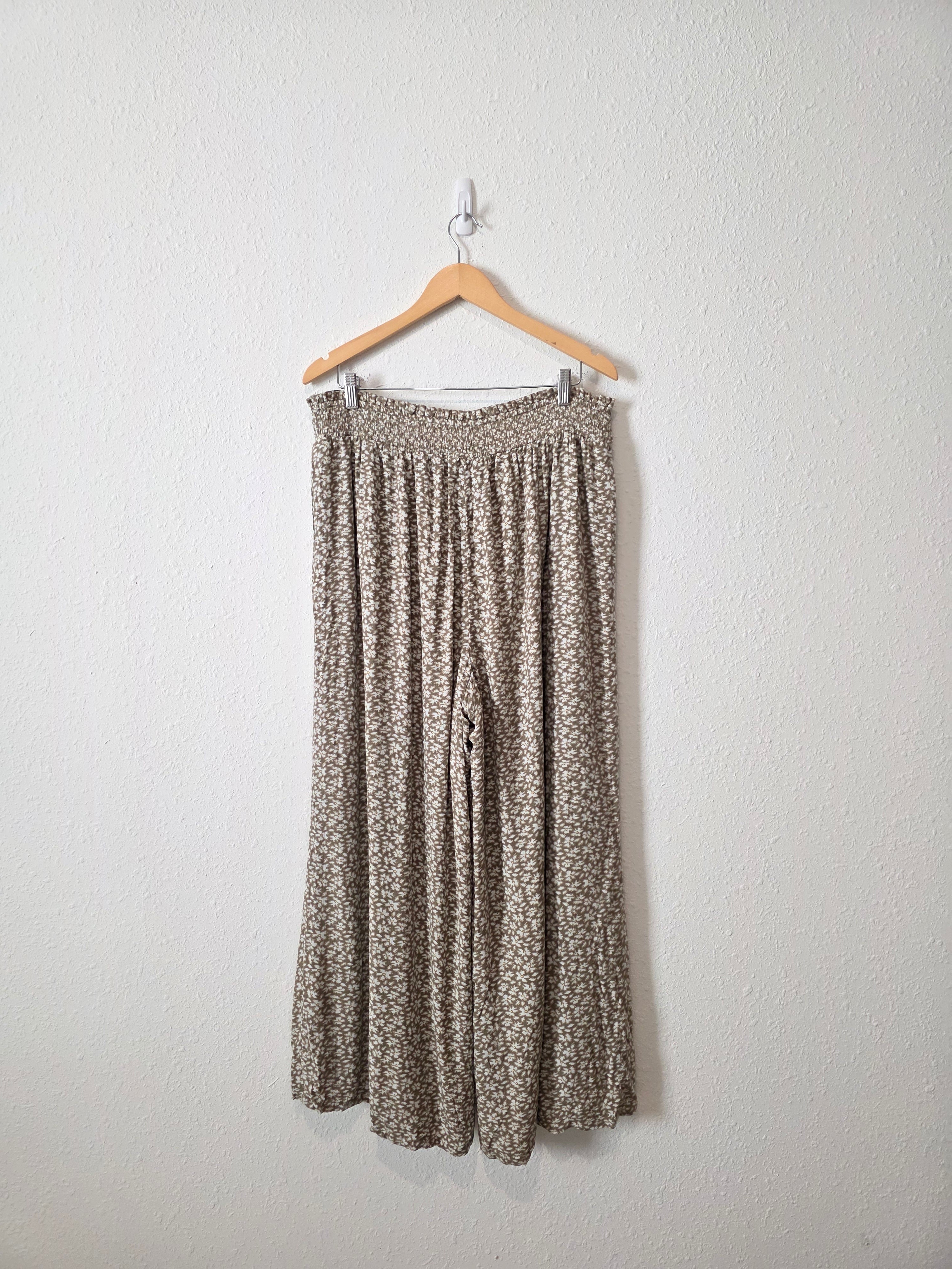 Floral Wide Leg Pants (XL)