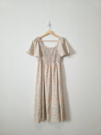 Colorful Floral Midi Dress (S)