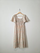 Colorful Floral Midi Dress (S)