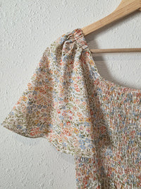 Colorful Floral Midi Dress (S)