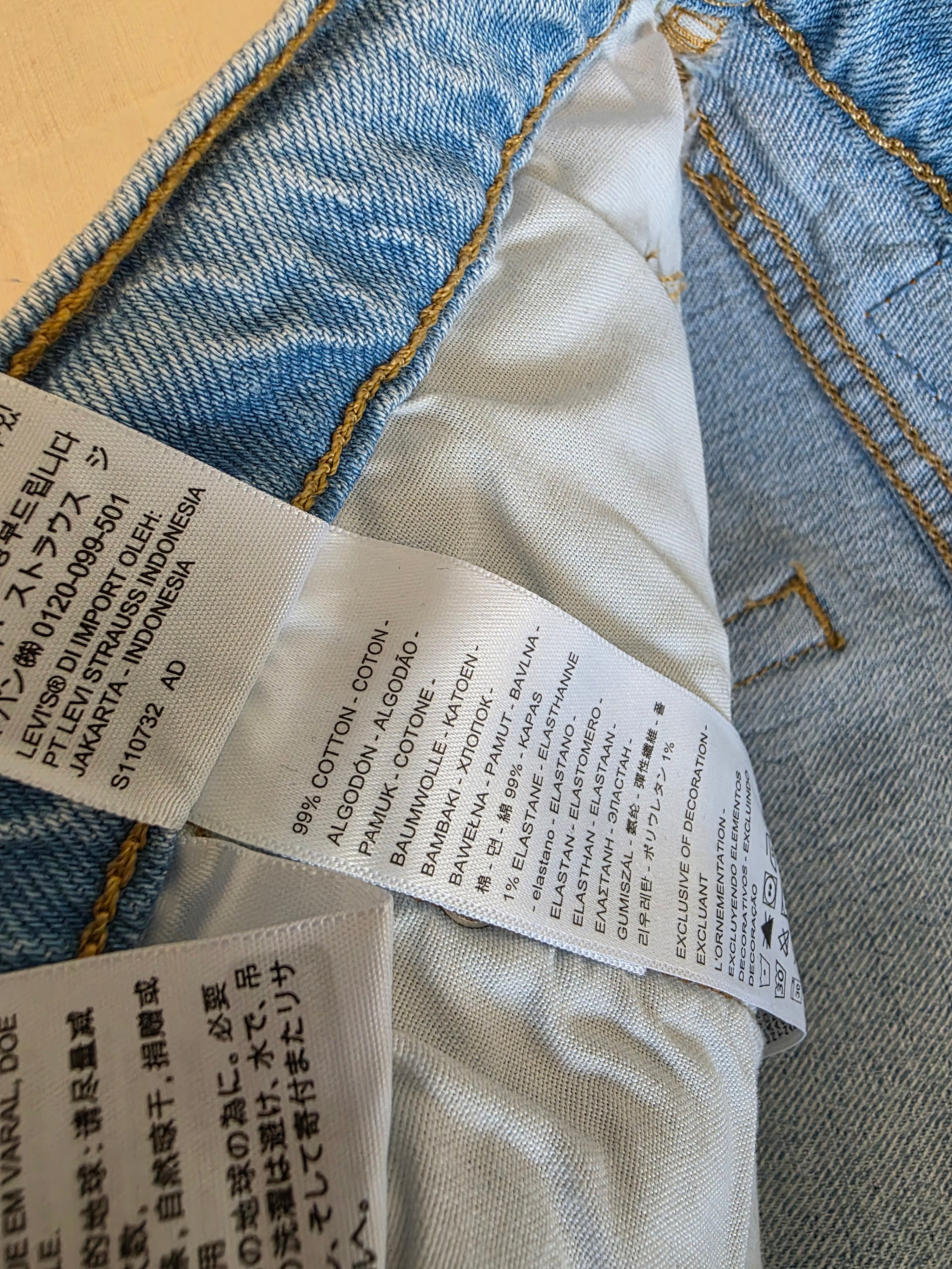 Levi's Light Wash Denim Shorts (24W)