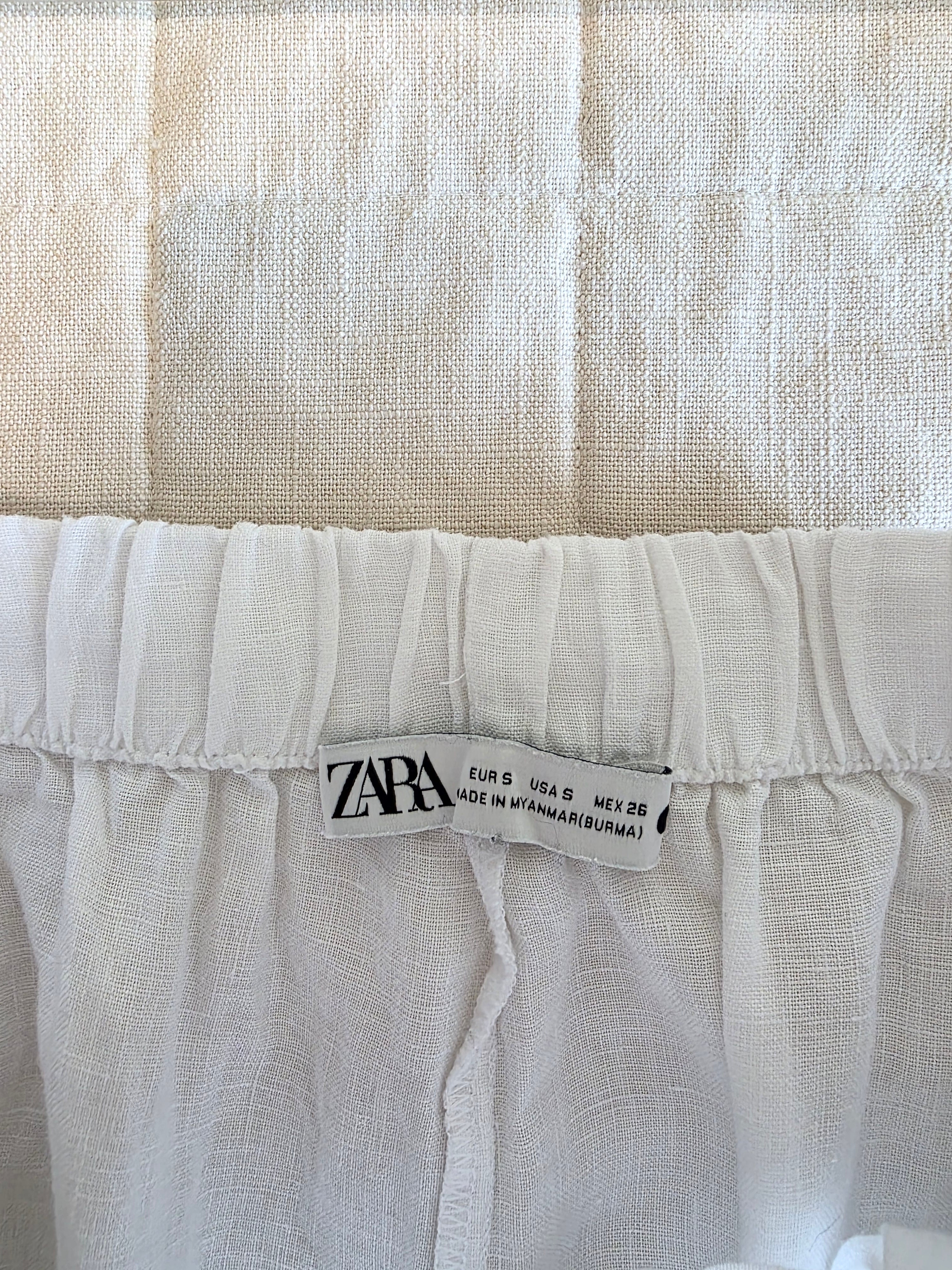 Zara Linen Wide Leg Pants (S)