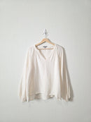 Cotton Gauze Puff Sleeve Top (M)