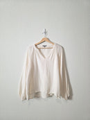 Cotton Gauze Puff Sleeve Top (M)