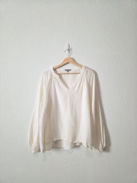 Cotton Gauze Puff Sleeve Top (M)
