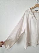 Cotton Gauze Puff Sleeve Top (M)
