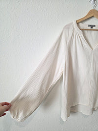 Cotton Gauze Puff Sleeve Top (M)