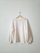 Cotton Gauze Puff Sleeve Top (M)