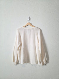 Cotton Gauze Puff Sleeve Top (M)