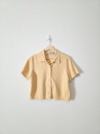 Vintage Butter Yellow Button Up (S)