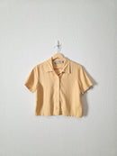 Vintage Butter Yellow Button Up (S)