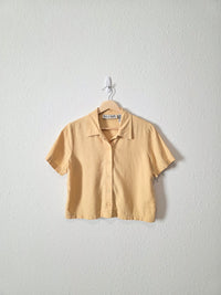 Vintage Butter Yellow Button Up (S)