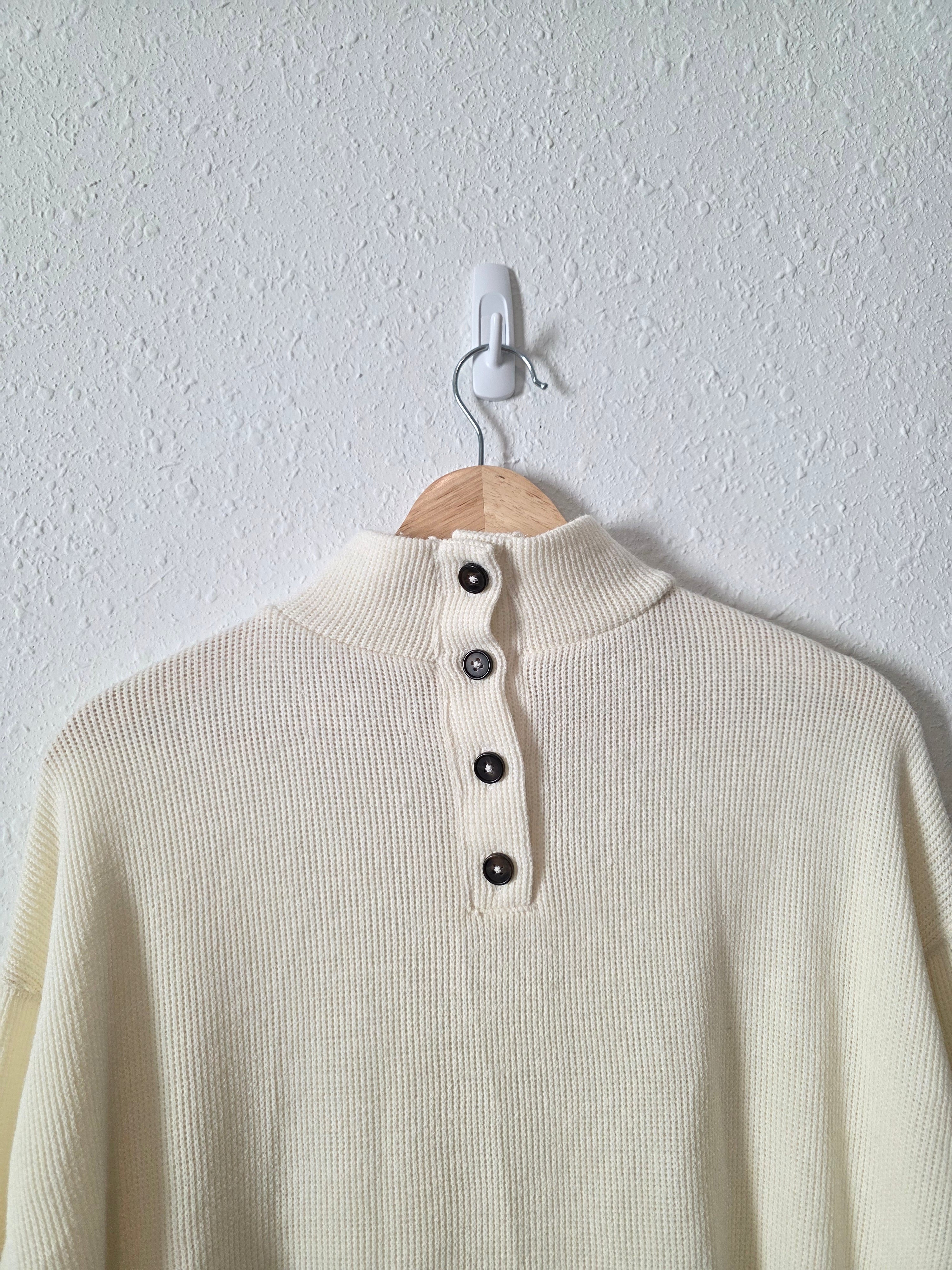 Madewell Button Back Knit Top (S)