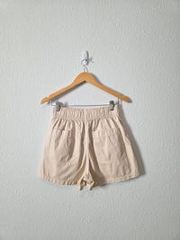 Madewell Cream High Rise Shorts (24)