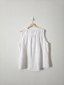White Linen Button Up Tank (18)