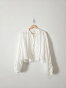 Puff Sleeve Button Up Blouse (S)