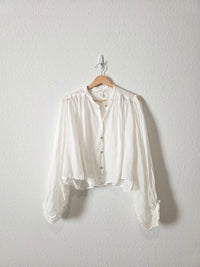 Puff Sleeve Button Up Blouse (S)