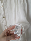 Puff Sleeve Button Up Blouse (S)