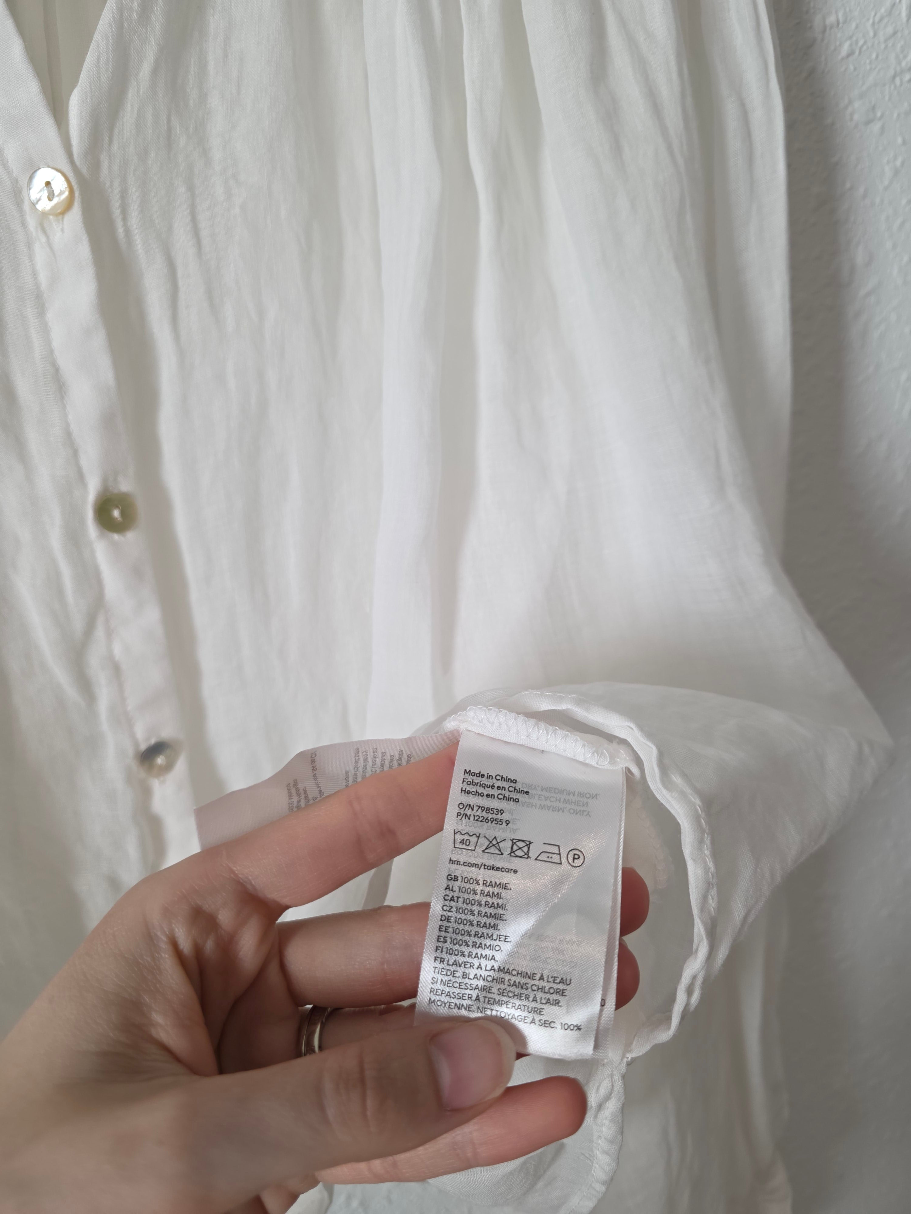 Puff Sleeve Button Up Blouse (S)