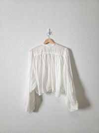 Puff Sleeve Button Up Blouse (S)