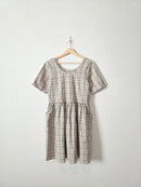 Plaid Babydoll Mini Dress (S)
